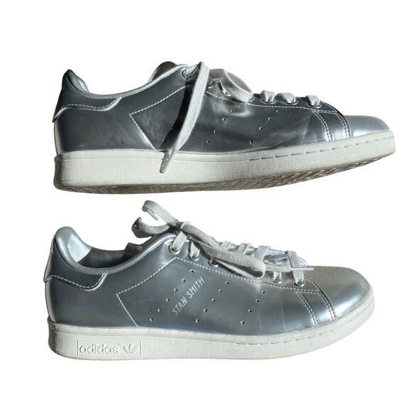 Adidas Stan Smith Metallic Silver Sneaker Shoes Size US M 9.5 / W 10.5-11 main image 10